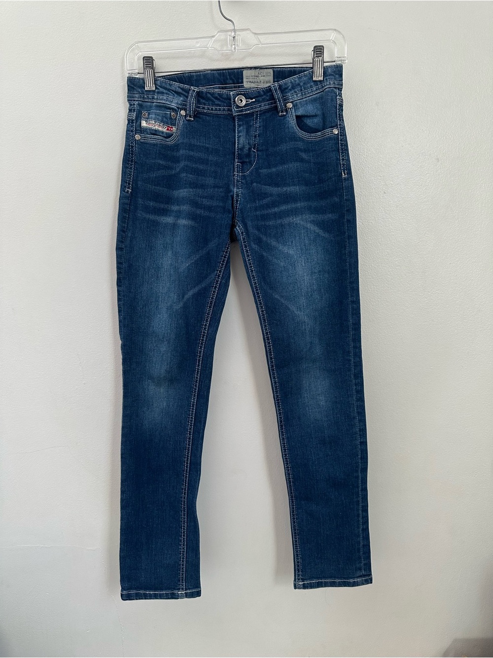 Diesel Kid Thanaz J Boys Jeans Size 12Y Slim Skinny Blue Denim